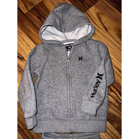 Hurley Boys Hooded Full Zip Sweatshirt & Jogger Pants Set Outfit 24M 24 Months - Picture 3 of 7